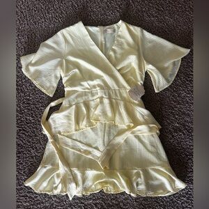 NWT altard state yellow ruffle dress
